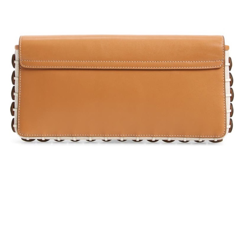 NWT RARE luxury Authentic Tory Burch Miller Leather Chainmail Clutch/bag - Picture 5 of 17